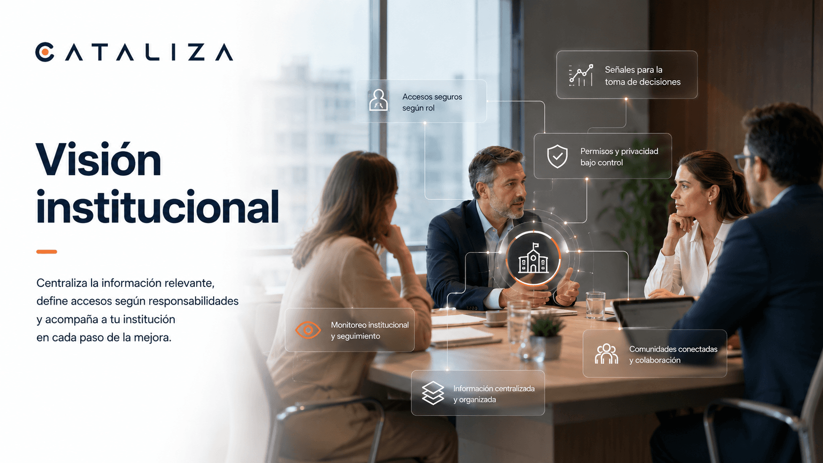 Representación conceptual de la visión institucional del Portal CATALIZA